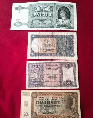 BANKOVKY SLOVENSKÝ ŠTÁTU:1939-1945 Neperforované