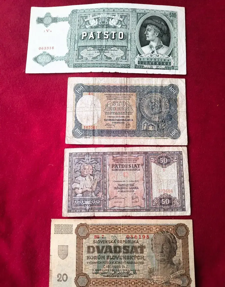 BANKOVKY SLOVENSKÝ ŠTÁTU:1939-1945 Neperforované