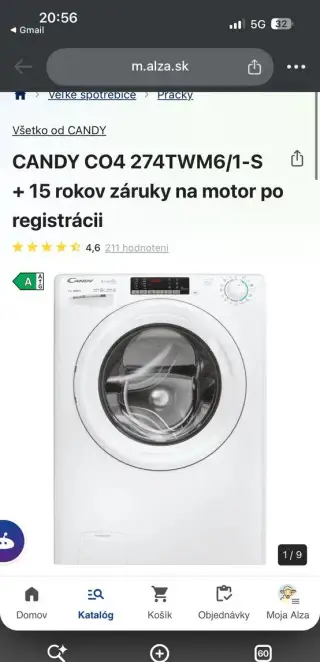 Pracka Candy, super stav, v zaruke