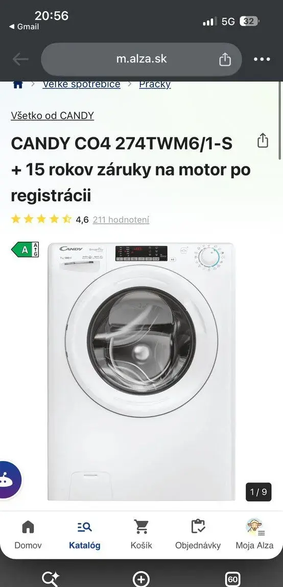 Pracka Candy, super stav, v zaruke