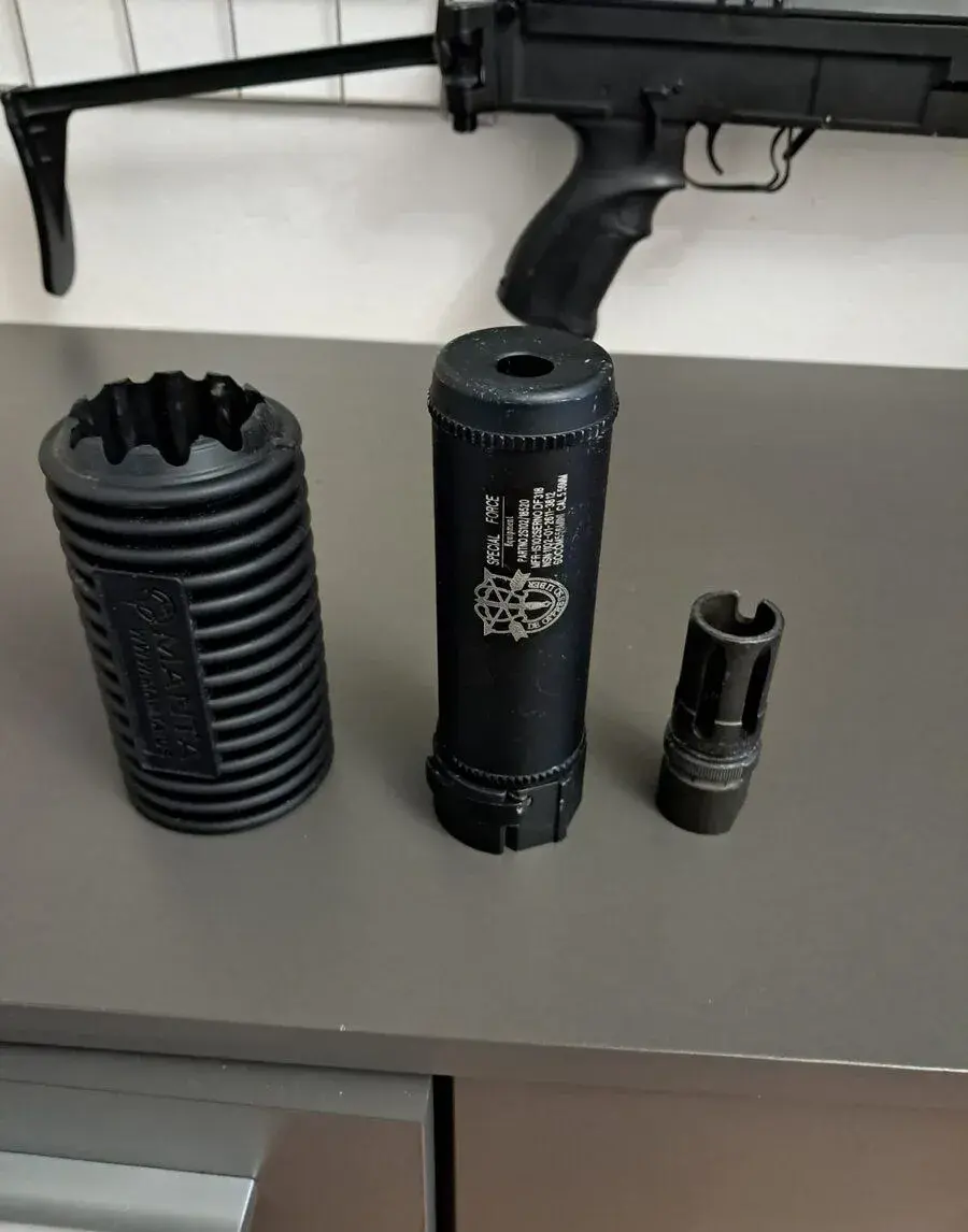 QD Tlmič 125mm + Manta cover a kompenzátor