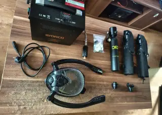 Kompletný potápačsky set: Kompresor SMACO HEAP 1+3 fľaše a m