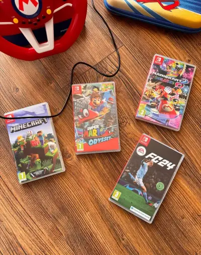 Hry na Nintendo Switch (Super Mario Odyssey, Mario Kart 8, M