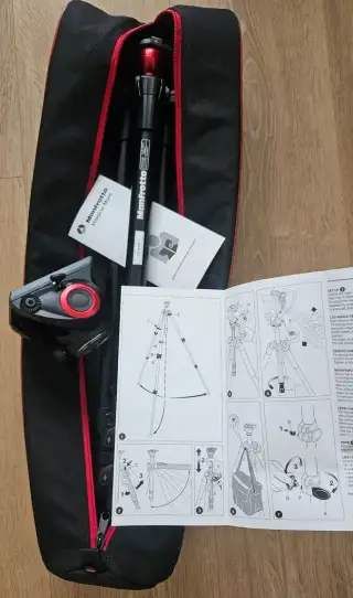Manfrotto 755XB tripod a statívová hlava manfrotto mvh500ah