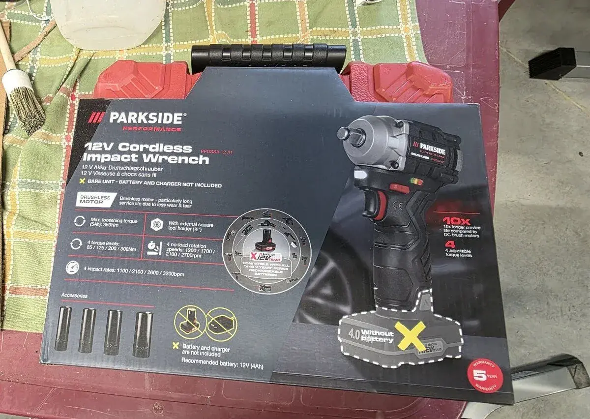 PARKSIDE PERFORMANCE 12 V – Aku rázový uťahovák PPDSSA 12 A1