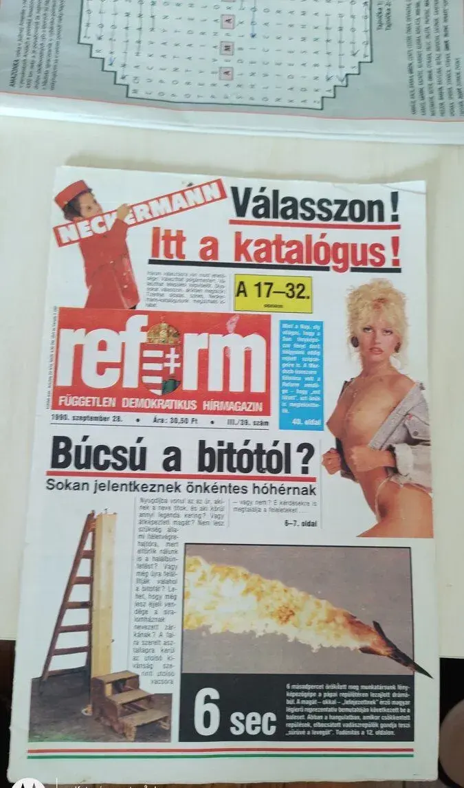 Časopisy v maďarskom jazyku: Reform - 1989 - 1991