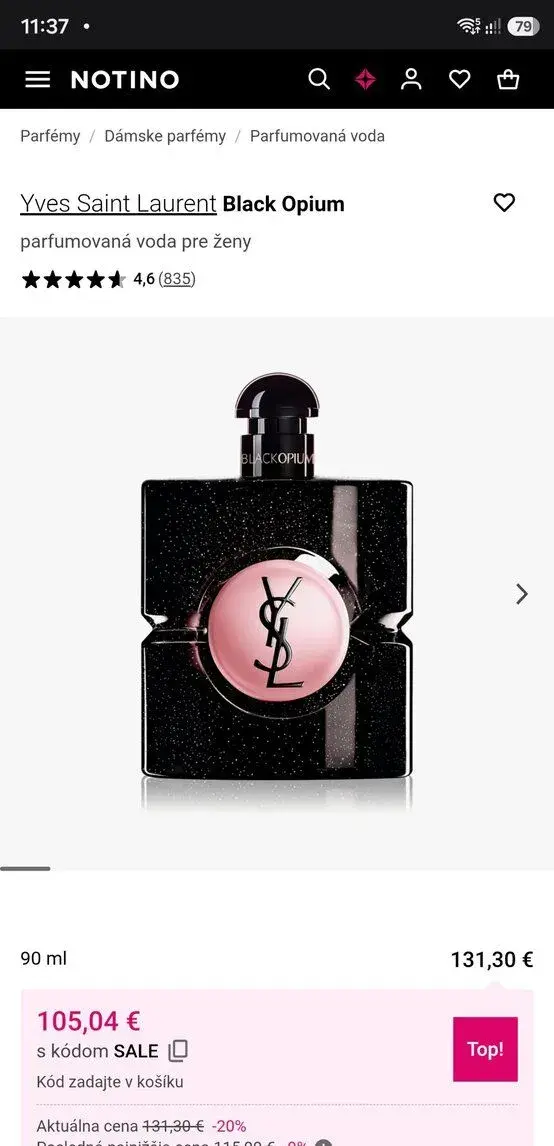 Neotvorena Black Opium YSL