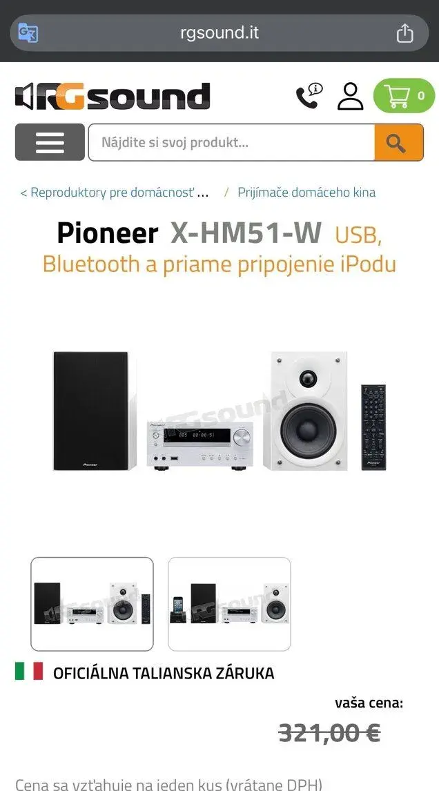 Pioneer X-HM51-W USB, Bluetooth a priame pripojenie iPodu