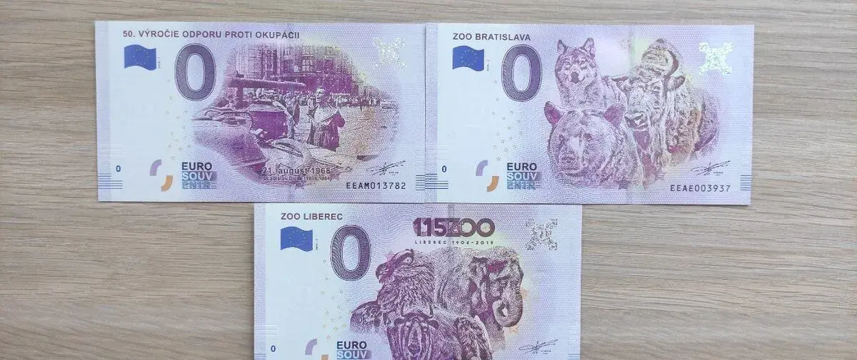 0 euro bankovka - Okupácia, ZOO Liberec, ZOO Bratislava