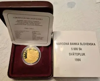 Zlata minca , 5000 Sk 1994 Svàtopluk prooff