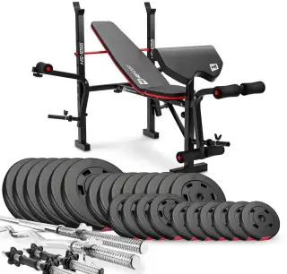 Sada PREMIUM 135kg s lavicou HS-1055