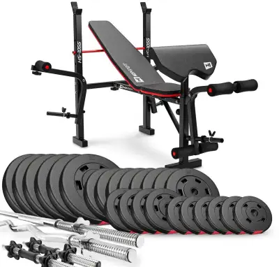 Sada PREMIUM 135kg s lavicou HS-1055