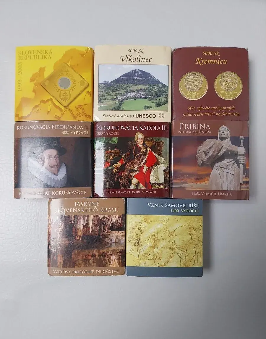 Mince Krabičky, obaly a certifikáty k zlatym minciam