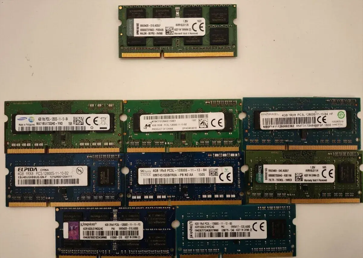 RAM pamäte DDR4 a DDR3L/DDR3 SO-DIMM (8GB, 4GB, 2GB)
