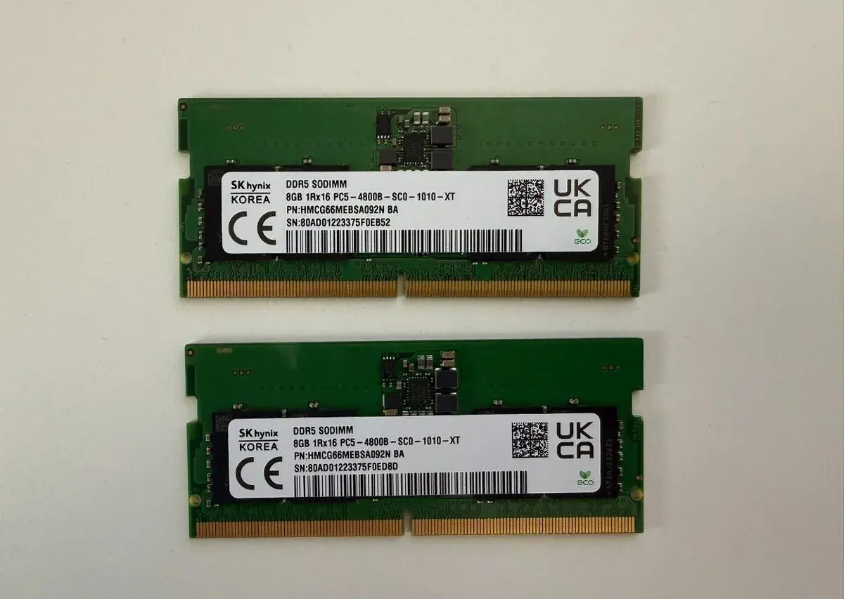 SK hynix 16 GB DDR5 4800 MHz SO-DIMM – 2× 8 GB