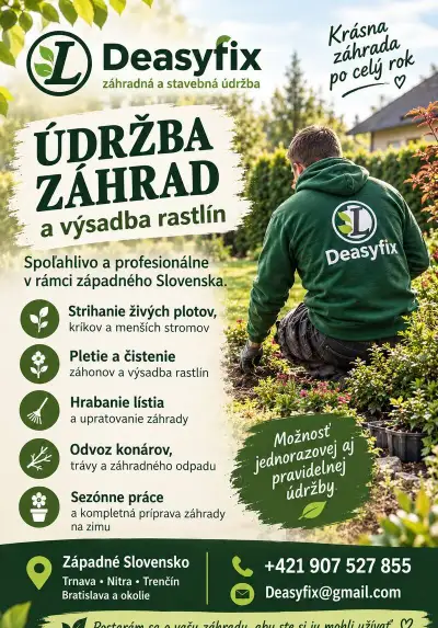 Záhradné práce a údržba záhrad