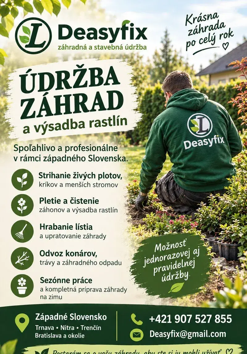 Záhradné práce a údržba záhrad