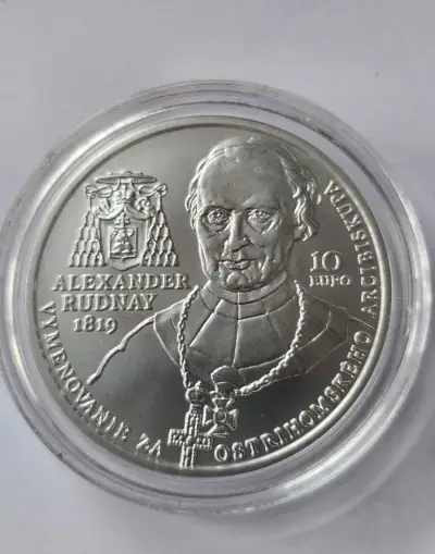 10€ strieborná zberateľská minca Alexander Rudnay (2019) BK