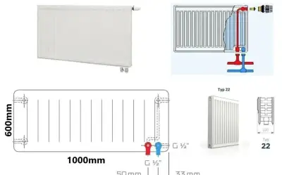 Radiator KORAD 22VKP 600x1000