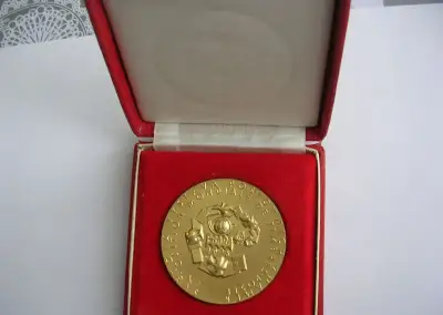 Ag pozlátená medaila 1978 Praga medzinárodná výstava známok