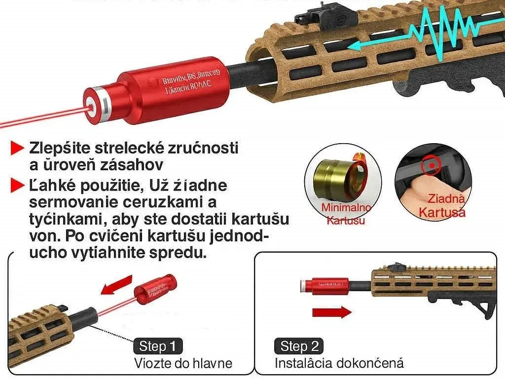 Laserový nastrelovač 2v1 aj na trening aj na nastrelenie