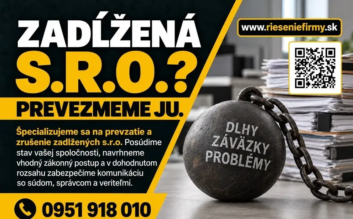Zrušenie zadlženej sro