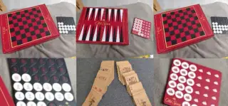herny box suprava spolocenskej hry sach, dama zolik canasta
