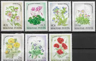 MAĎARSKO 🖼️ (FIL.1018.) ERDO.MEZO VIRÁGAI 1973 - čisté s le