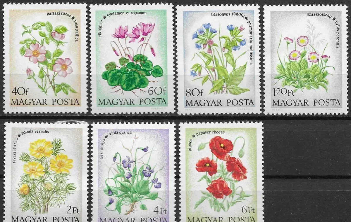 MAĎARSKO 🖼️ (FIL.1018.) ERDO.MEZO VIRÁGAI 1973 - čisté s le