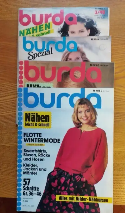 Časopisy burda - nähen, šiť ľahko a rýchlo