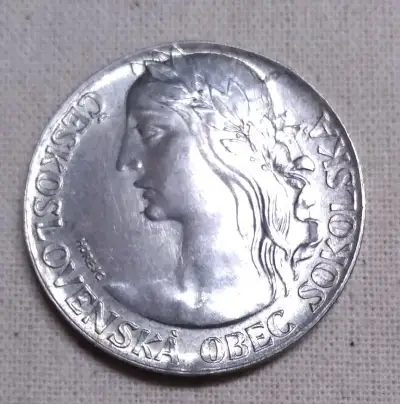 Strieborná medaila Všesokolský slet v Praze 1948