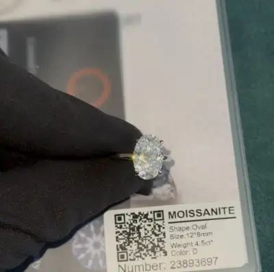 Strieborný prsteň S925 so 4.5 ct Moissanitom – 100 €