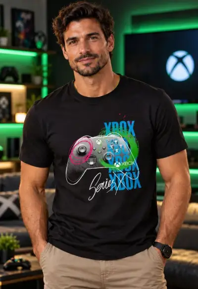 XBOX čierne originálne tričko s potlačou (Difuzed) L/XL