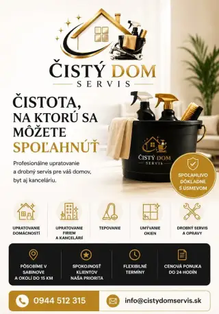 Upratovanie domov, bytov a firiem