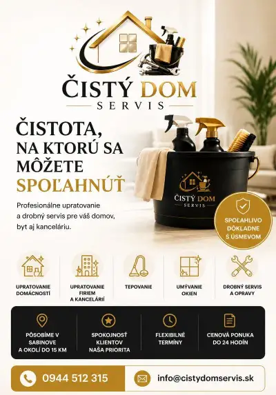 Upratovanie domov, bytov a firiem