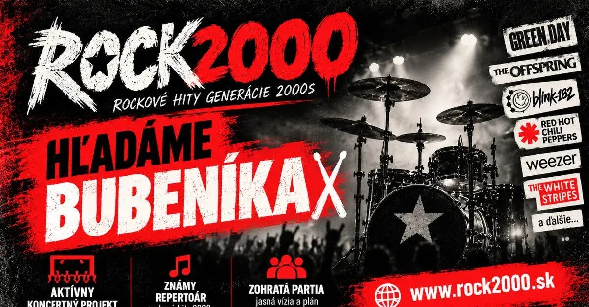 HĽADÁME BUBENÍKA – ROCK2000 / BRATISLAVA