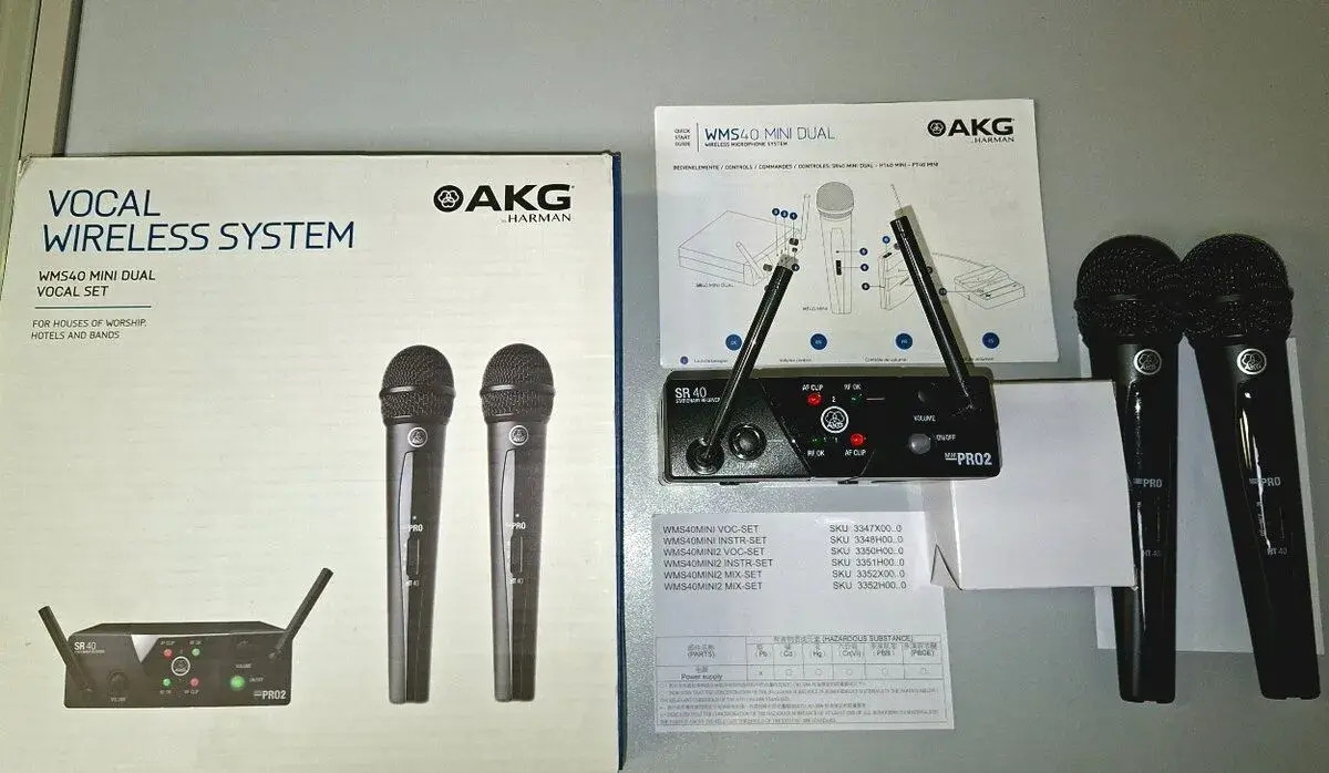 Bezdrôtové mikrofóny AKG WMS40 Mini Dual Vocal