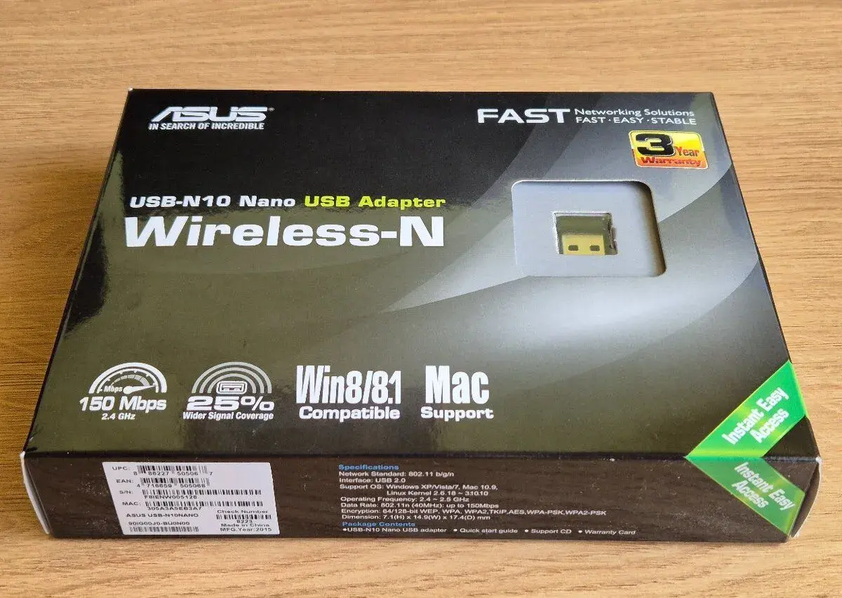 Asus USB-N10 Nano USB Adapter