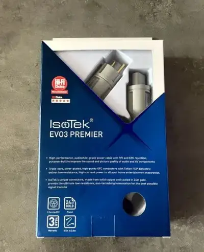IsoTek EVO3 Premier – nový, nepoužitý napájací kábel