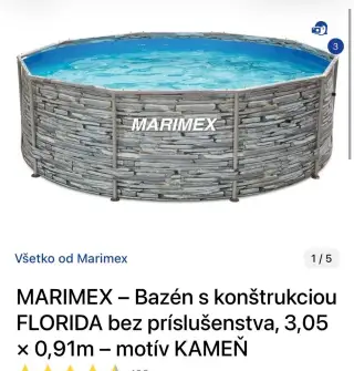 Bazen Marimex 305x91 cm z Alzy, zaruka