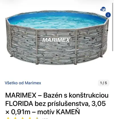 Bazen Marimex 305x91 cm z Alzy, zaruka