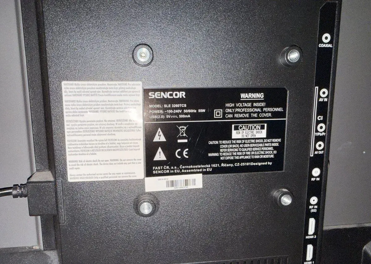 TV Sencor SLE3260TCS na diely