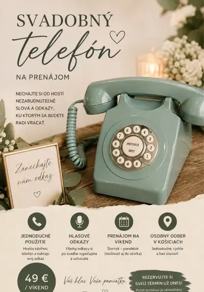 📞 Svadobný telefón – Košice a okolie 💍