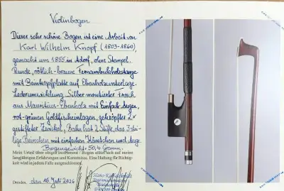 K. W. Knopf 1855 + certifikát
