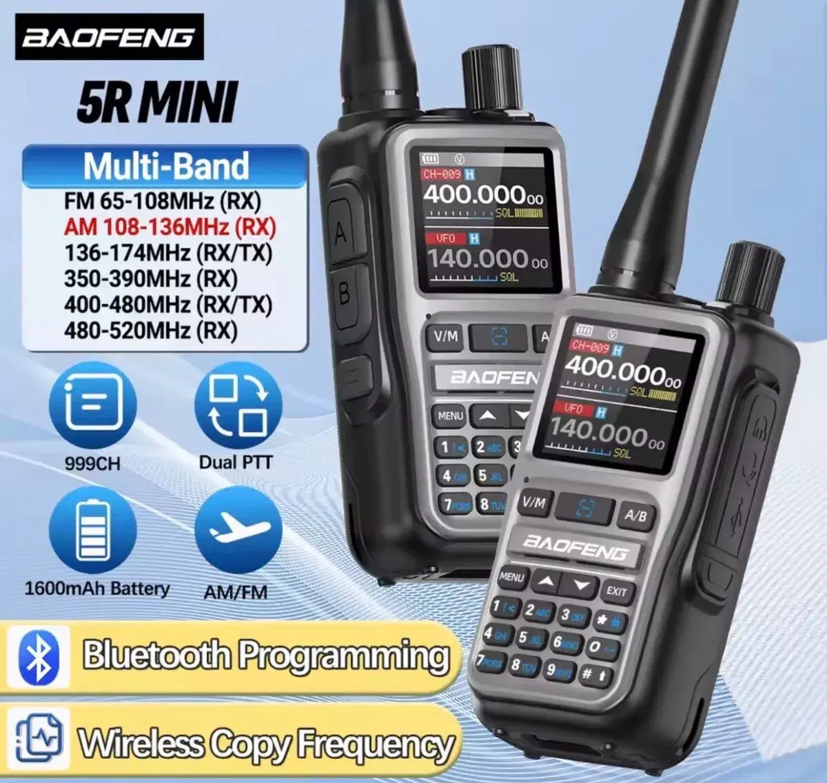 Baofeng UV5R MINI Bluetooth FM radio
