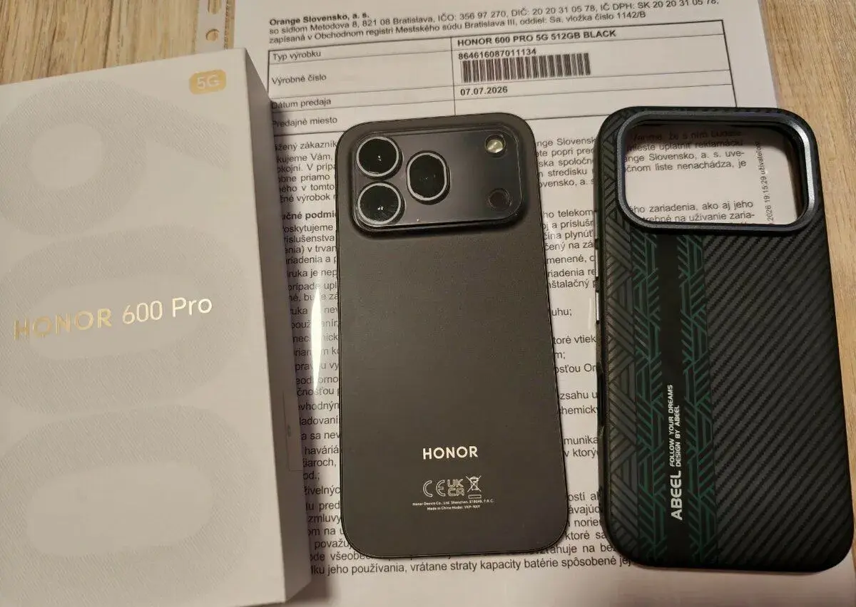 Honor 600 Pro 12GB/512gb, black, top stav, zaruka