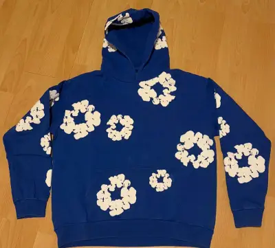 Denim Tears Blue Cotton Wreath Hoodie
