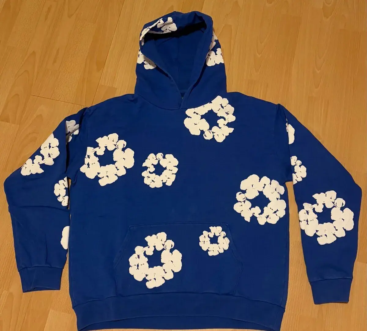 Denim Tears Blue Cotton Wreath Hoodie