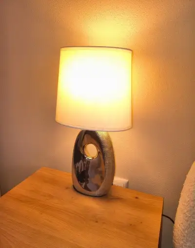 2 x Stolová lampa Hierro keramika/chróm