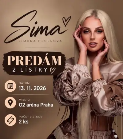 2 listky na státie pri pódiu